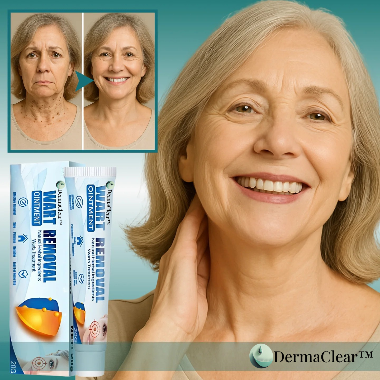 DermaClear™ - Fjerner 99,9 % af vorter på 4 dage!