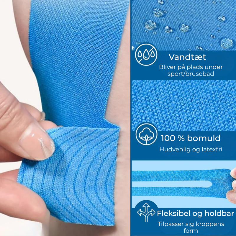 FlexTape™ - Fysioterapeut-testet knæstøtte på sekunder!