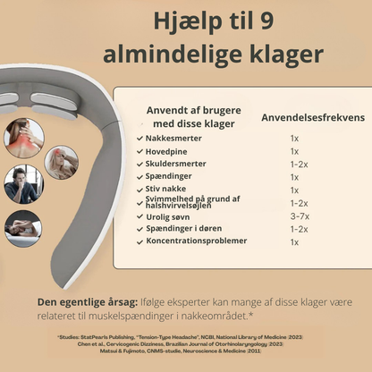 Nexura™ - 11-i-1 halsløsning | Slap af i nakkemusklerne på bare 15 minutter – hvor og når du vil