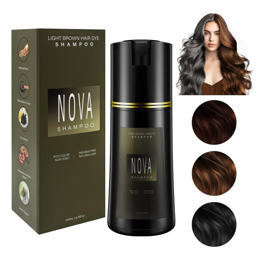 Nova Hair – Øjeblikkelig Farveshampoo med Naturlige Ingredienser (1+1 GRATIS)