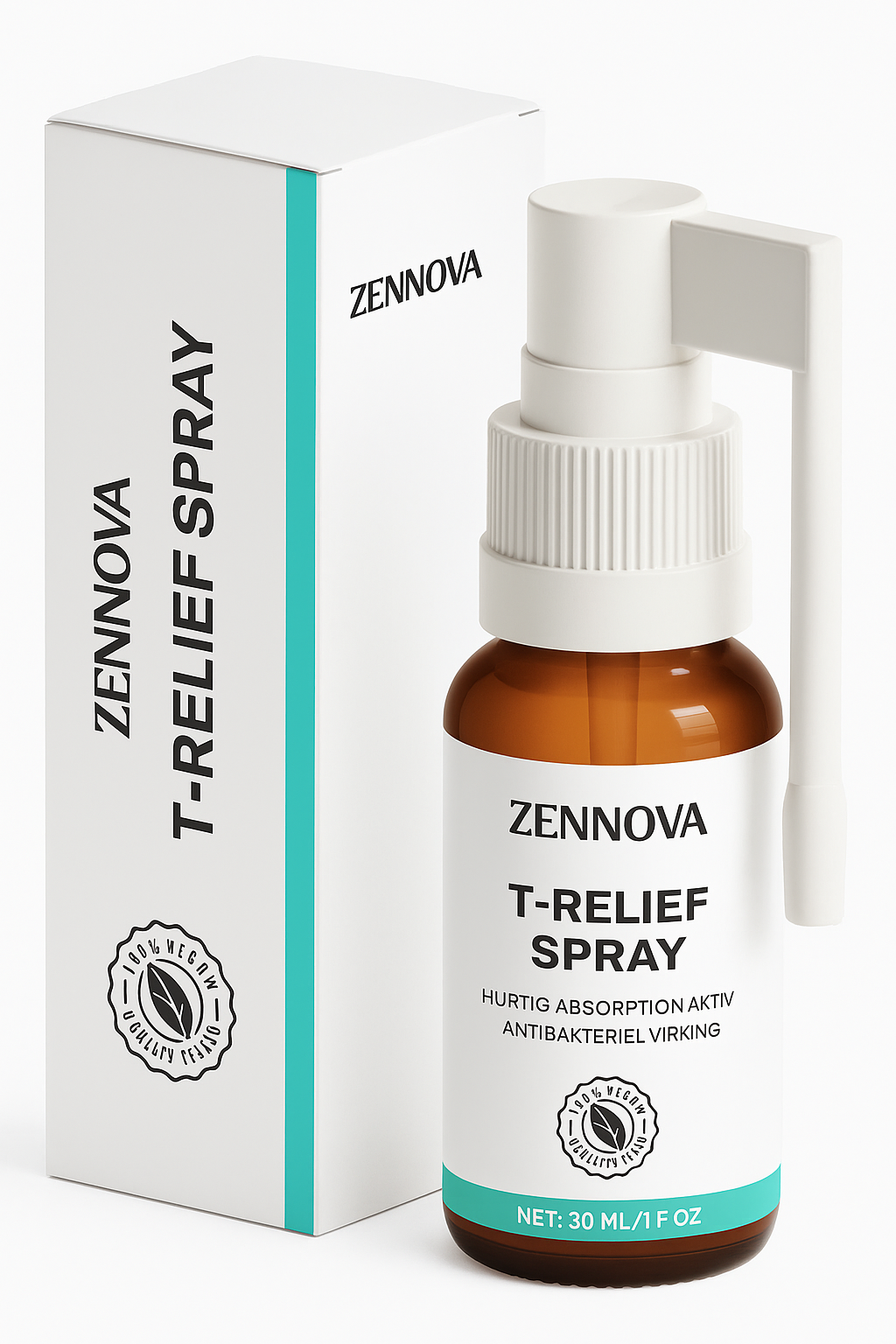 T-Relief Spray - Lindrer op til 99 % af øreproblemer ved regelmæssig brug inden for den første uge af behandlingen.