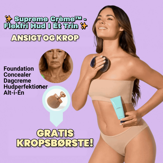 Supreme Crème™ | Alt-i-én Glow for ansigt og krop på 90 sekunder, holder perfekt i 12 timer | + GRATIS PENSEL
