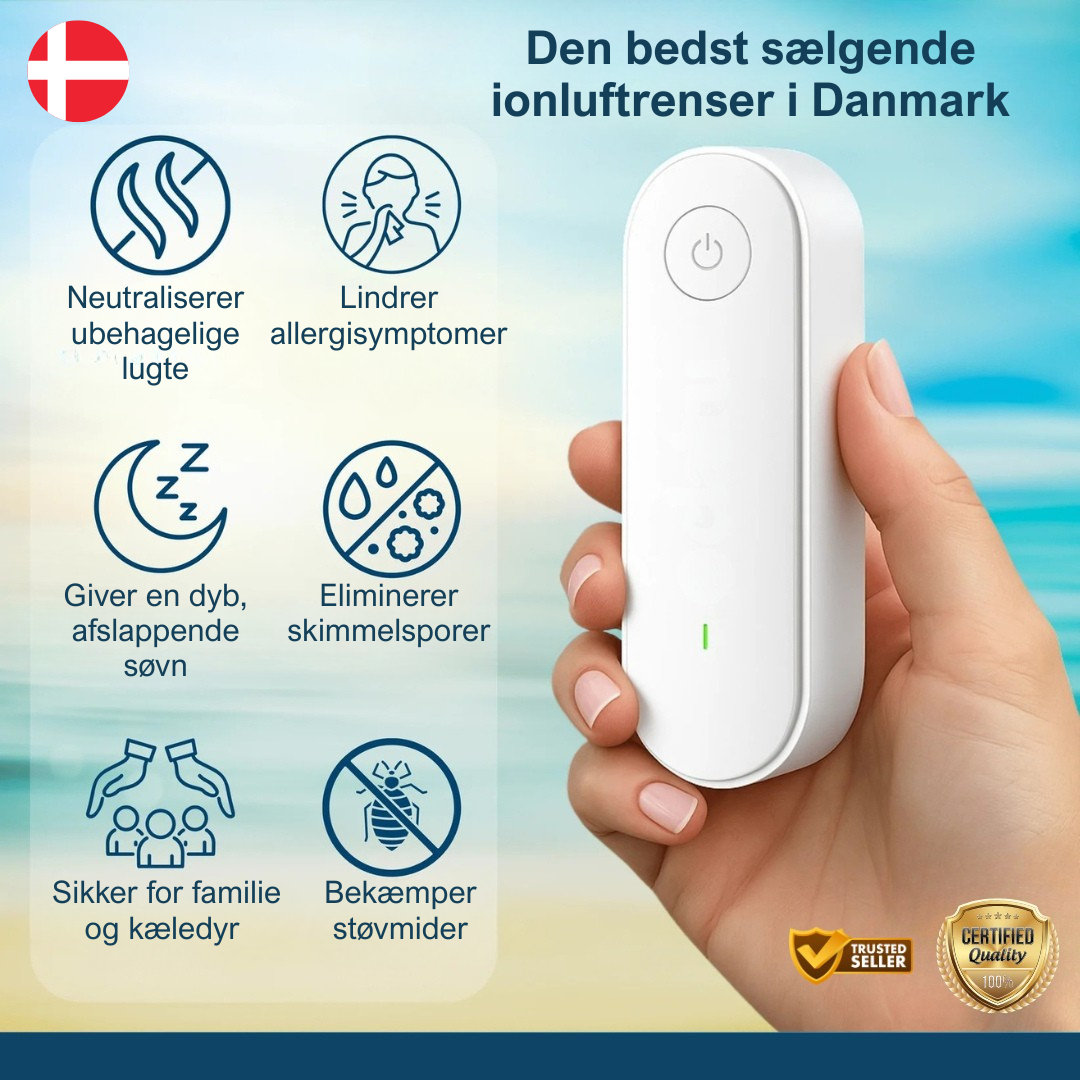 RenAir™ -  Ionisk Luftrenser | 99 % færre allergener og lugte på 48 timer