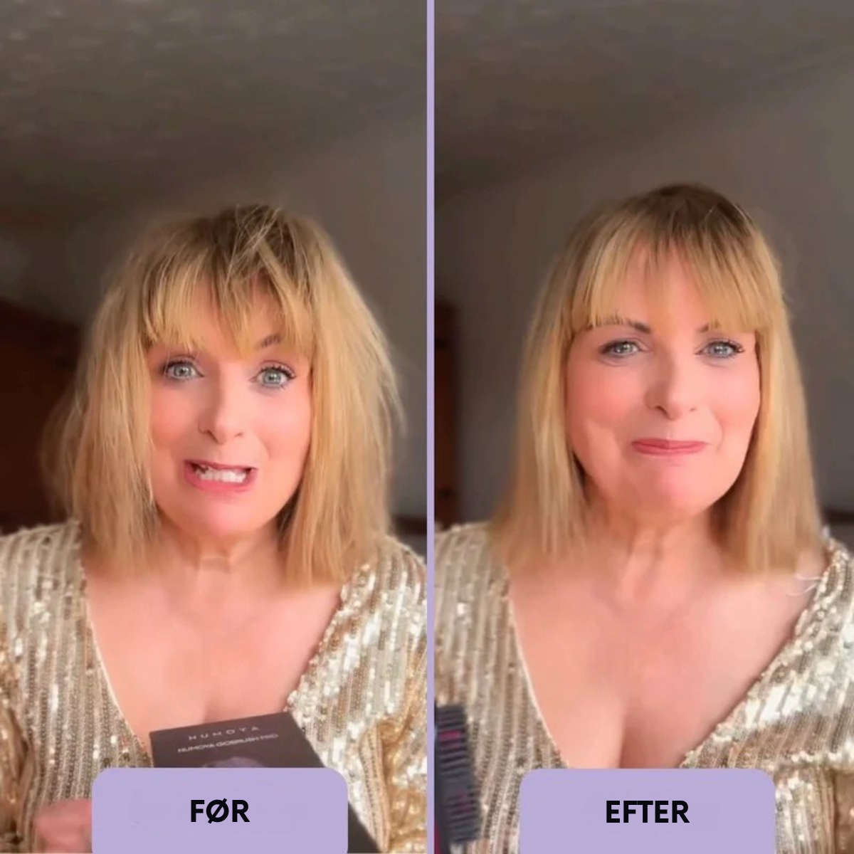 Veluxe™ GoBrush PRO - Sig farvel til dårlige hårdage med denne bærbare glattejernsbørste