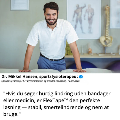 FlexTape™ - Fysioterapeut-testet knæstøtte på sekunder!