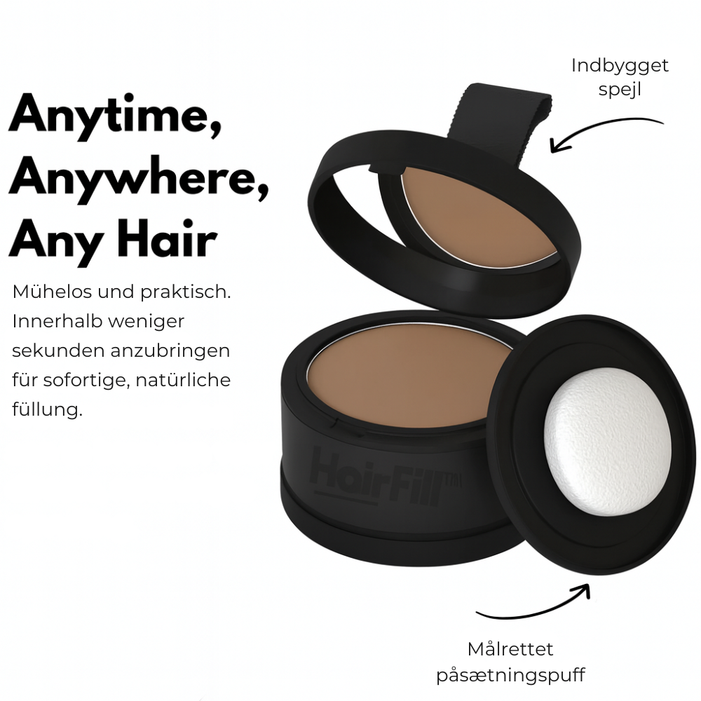 HairFill™ Hårlinje Pulver - Synligt fyldigere hår på få sekunder!