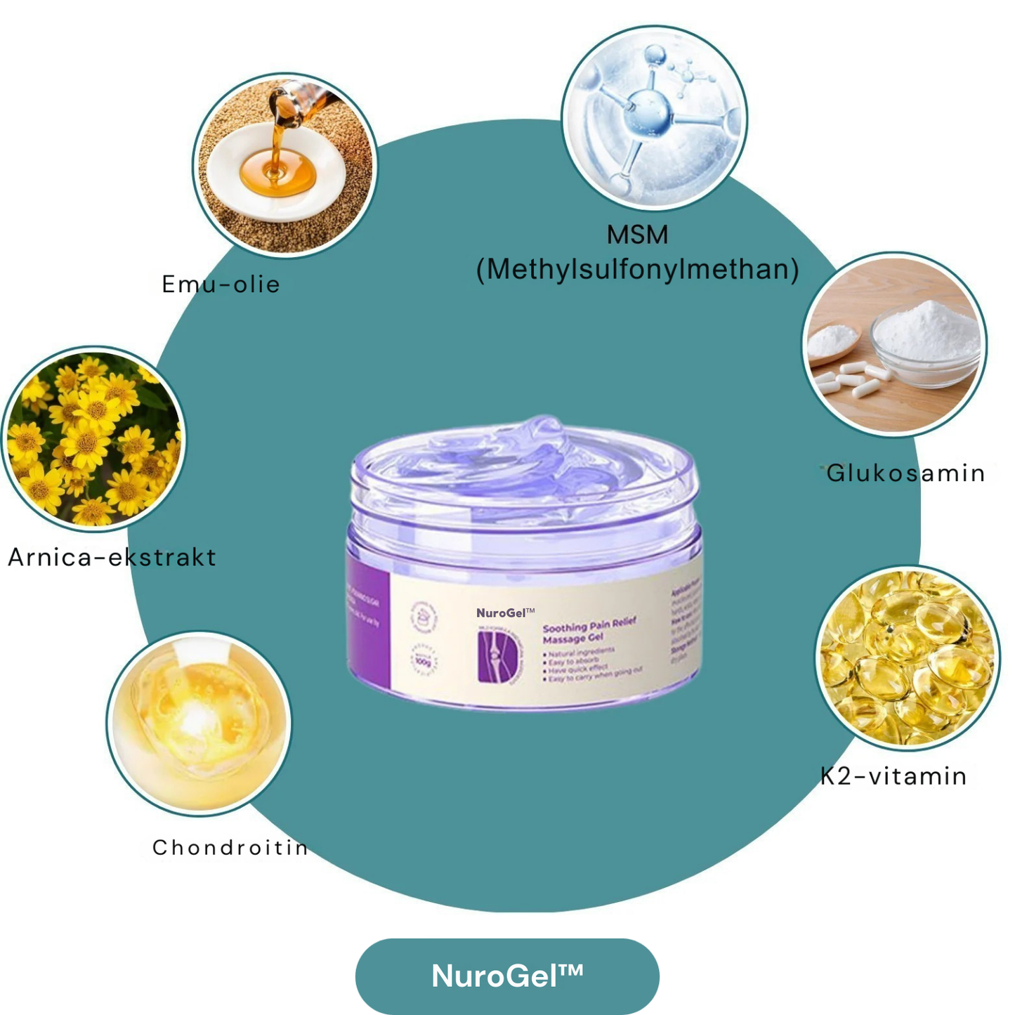 NuroGel™  Naturlig Led-Gel - Lindrer 97% Af Ledsmerter På Bare 3 Dage!