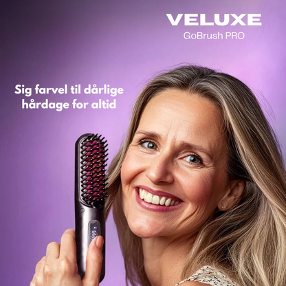 Veluxe™ GoBrush PRO - Sig farvel til dårlige hårdage med denne bærbare glattejernsbørste