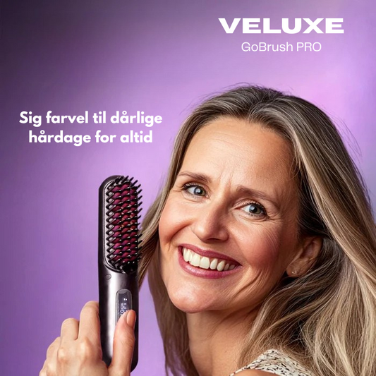 Veluxe™ GoBrush PRO - Sig farvel til dårlige hårdage med denne bærbare glattejernsbørste